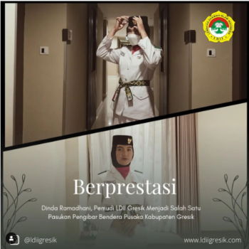 Pemudi LDII Kabupaten Gresik Dinda Ramadhani Menjadi Paskibra Kabupaten Gresik di HUT RI 77