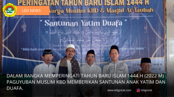 Dalam Rangka Memperingati Tahun Baru Islam 1444.H (2022 M) Paguyuban Muslim KBD Memberikan Santunan 