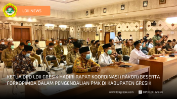 Ketua DPD LDII Gresik Hadiri Rapat Koordinasi (Rakor) Beserta Forkopimda Dalam Pengendalian PMK