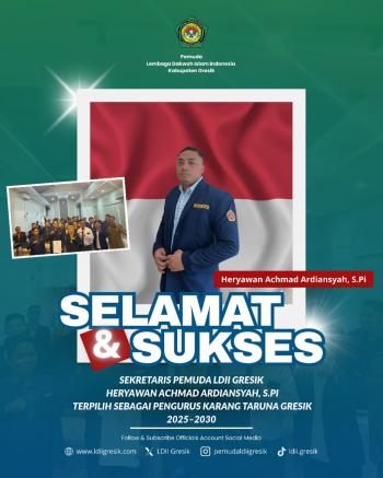 Sekretaris Pemuda LDII Gresik Heryawan Terpilih sebagai Pengurus Karang Taruna Gresik 2025–2030